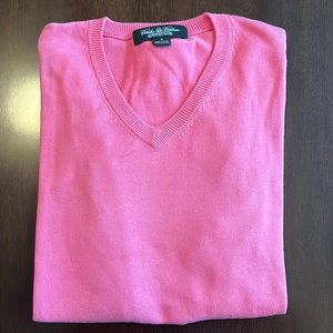 Brooks Brothers Country Club Pink 100% cotton sweater.